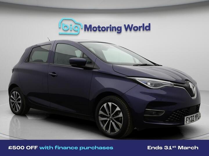 Renault Zoe R135 EV50 52kWh GT Line + Auto 5dr (Rapid Charge)