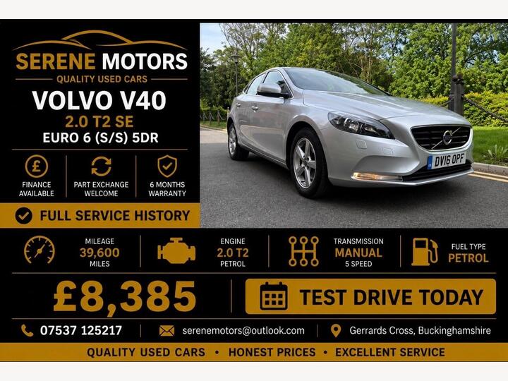 Volvo V40 2.0 T2 SE Euro 6 (s/s) 5dr