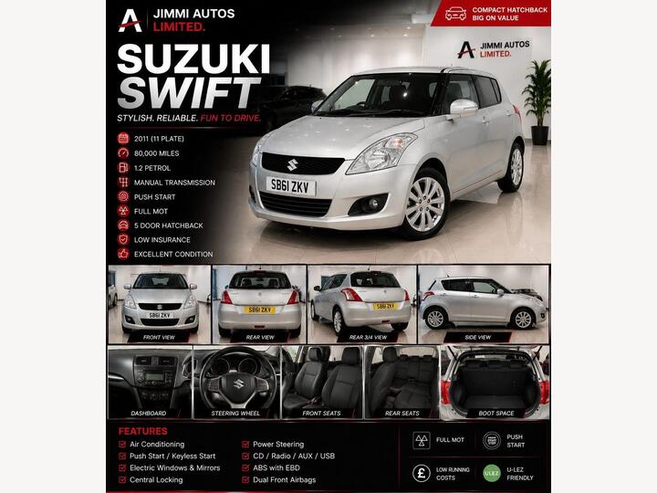 Suzuki Swift 1.2 SZ4 Euro 5 3dr Suzuki Swift 1.2 SZ4 Euro 5 3dr