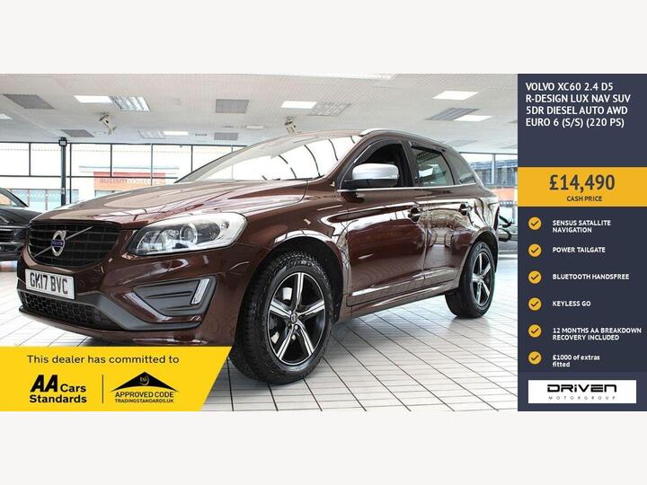 Volvo XC60 2.4 D5 R-Design Lux Nav Auto AWD Euro 6 (s/s) 5dr