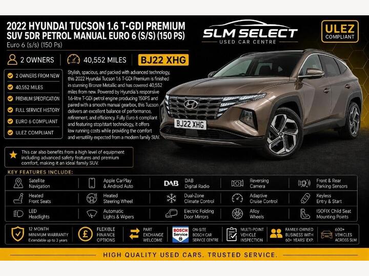 Hyundai TUCSON 1.6 T-GDi Premium Euro 6 (s/s) 5dr