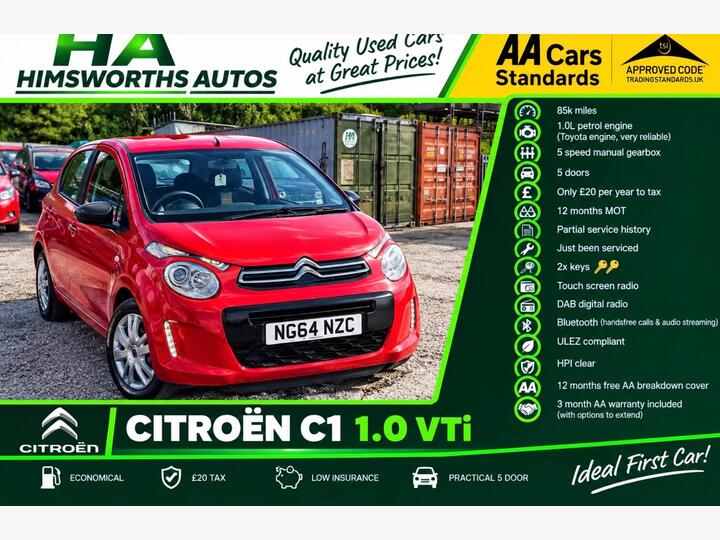 Citroen C1 1.0 VTi Feel Euro 5 3dr (Euro 5)