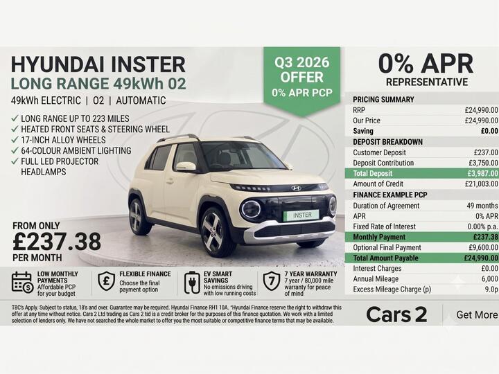 Hyundai INSTER Long Range 49kWh 02 Auto 5dr