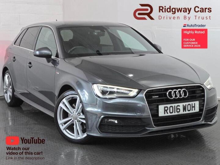 Audi A3 2.0 TDI S Line Sportback S Tronic Quattro Euro 6 (s/s) 5dr (Nav)