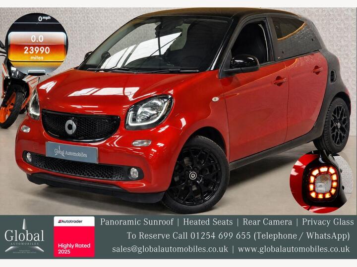 Smart FORFOUR 1.0 Prime Hatchback 5dr Petrol Twinamic Euro 6 (s/s) (71 Ps) PANROOF | HEATED LEATHER