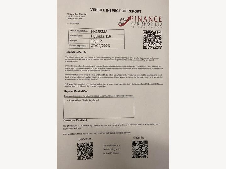 Hyundai I10 1.2 SE Euro 5 5dr