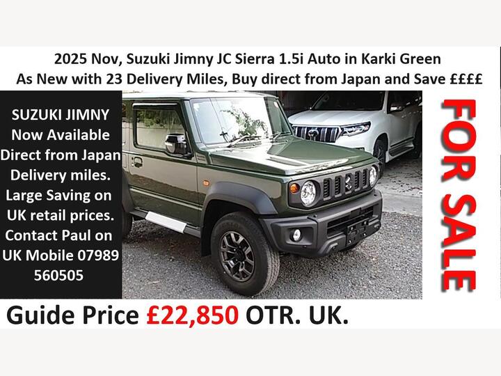 Suzuki Jimny JC Sierra 1.5i Auto, 23 Delivery Miles. Suzuki Jimny JC Sierra 1.5i Auto, 23 Delivery Miles.