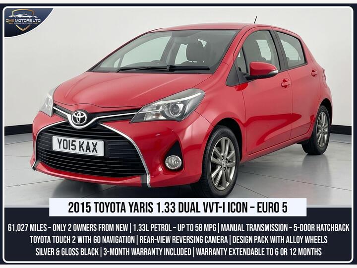 Toyota Yaris 1.33 Dual VVT-i Icon Euro 5 5dr Euro 5