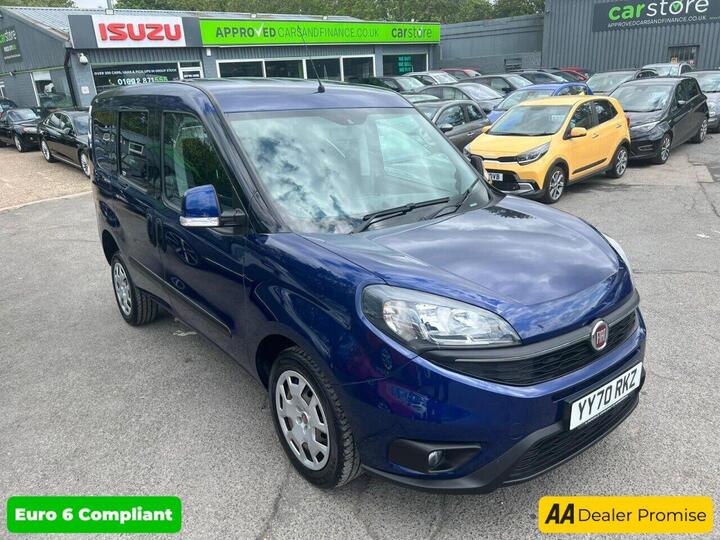Fiat DOBLO Blue 1.4 Petrol Disabled Access Crew Cab Van, 13,250 Miles, Euro 6, 5-Speed Manual, Air Conditioning, Rear Ramp, Rear Sensors, Radio. Plus VAT @ 20%!