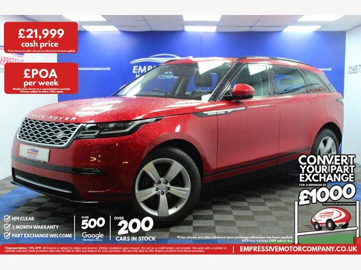 Land Rover RANGE ROVER VELAR 3.0 D275 S Auto 4WD Euro 6 (s/s) 5dr