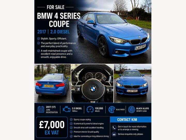 BMW 4 Series 2.0 420d M Sport Auto Euro 6 (s/s) 2dr