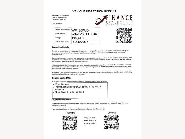Volvo V60 2.0 D3 SE Lux Geartronic Euro 5 (s/s) 5dr