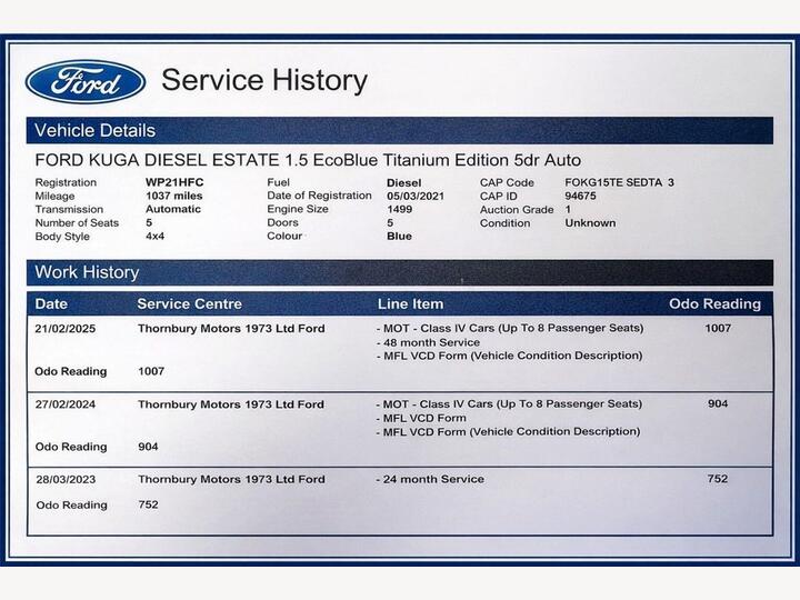 Ford Kuga 1.5 EcoBlue Titanium Edition Auto Euro 6 (s/s) 5dr