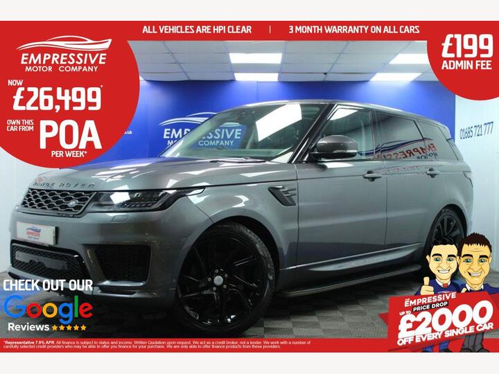 Land Rover RANGE ROVER SPORT 3.0 SD V6 HSE Dynamic Auto 4WD Euro 6 (s/s) 5dr Land Rover RANGE ROVER SPORT 3.0 SD V6 HSE Dynamic Auto 4WD Euro 6 (s/s) 5dr