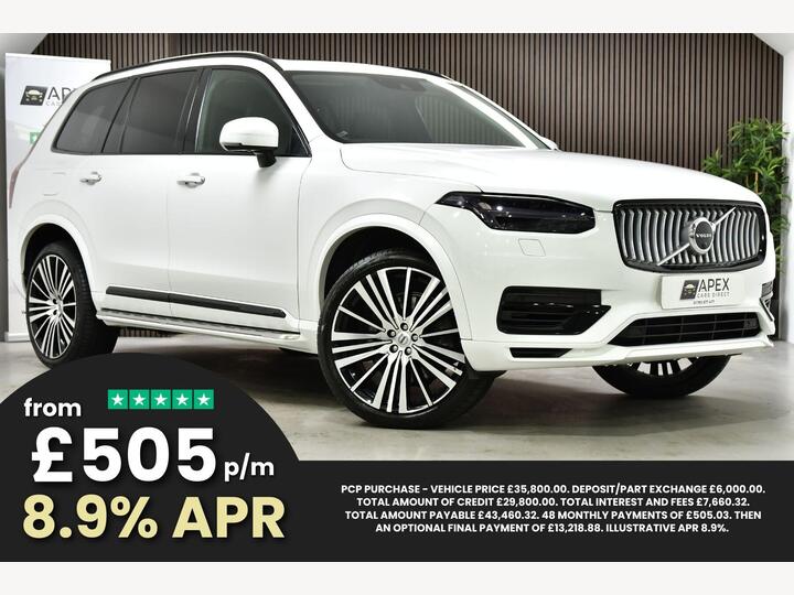 Volvo XC90 2.0h T8 Recharge 18.8kWh Ultimate Bright Auto 4WD Euro 6 (s/s) 5dr
