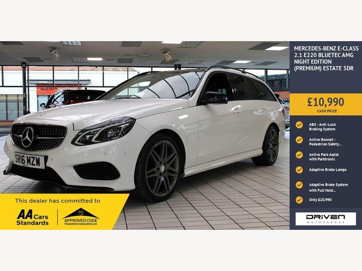 Mercedes-Benz E-CLASS 2.1 E220 BlueTEC AMG Night Edition (Premium) G-Tronic+ Euro 6 (s/s) 5dr Mercedes-Benz E-CLASS 2.1 E220 BlueTEC AMG Night Edition (Premium) G-Tronic+ Euro 6 (s/s) 5dr