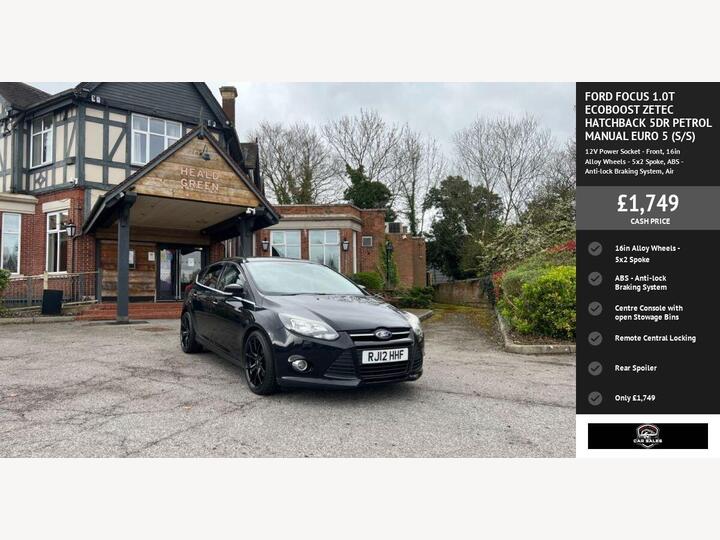 Ford FOCUS 1.0T EcoBoost Zetec Euro 5 (s/s) 5dr