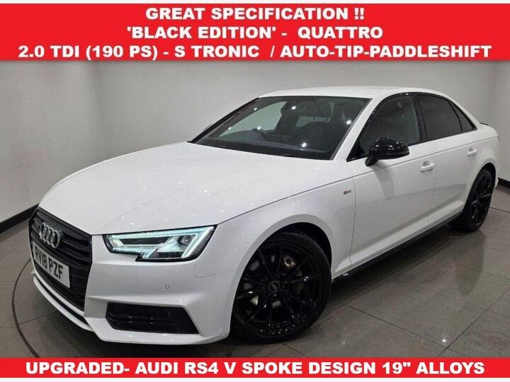 Audi A4 2.0 TDI Black Edition S Tronic Quattro Euro 6 (s/s) 4dr