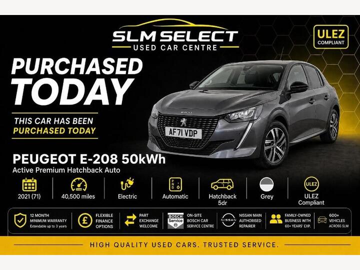 Peugeot E-208 50kWh Active Premium Auto 5dr