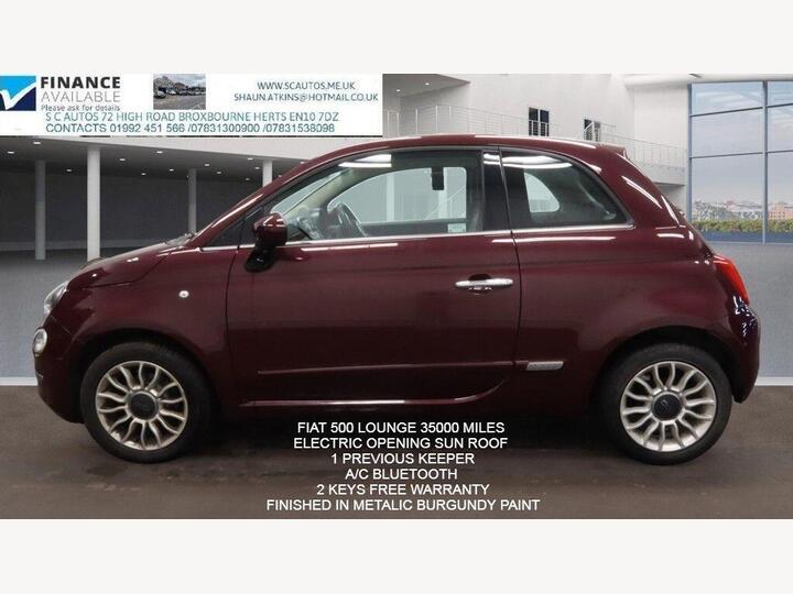 Fiat 500 1.2 Lounge Euro 6 (s/s) 3dr