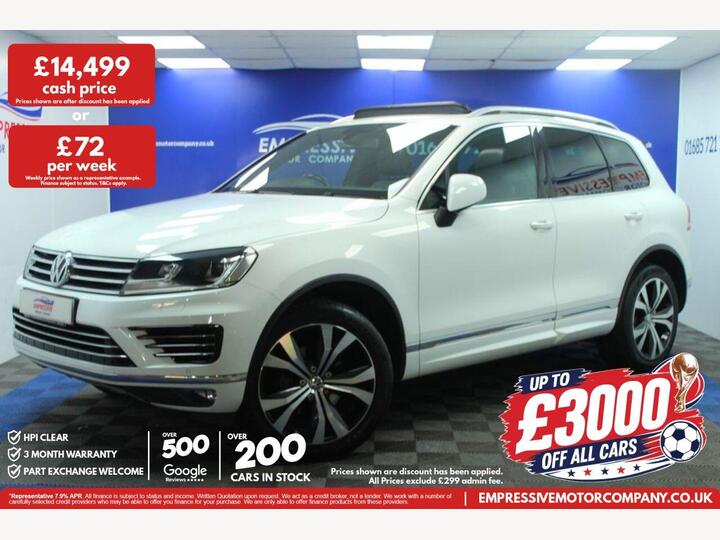 Volkswagen TOUAREG 3.0 TDI V6 BlueMotion Tech R-Line Tiptronic 4WD Euro 6 (s/s) 5dr