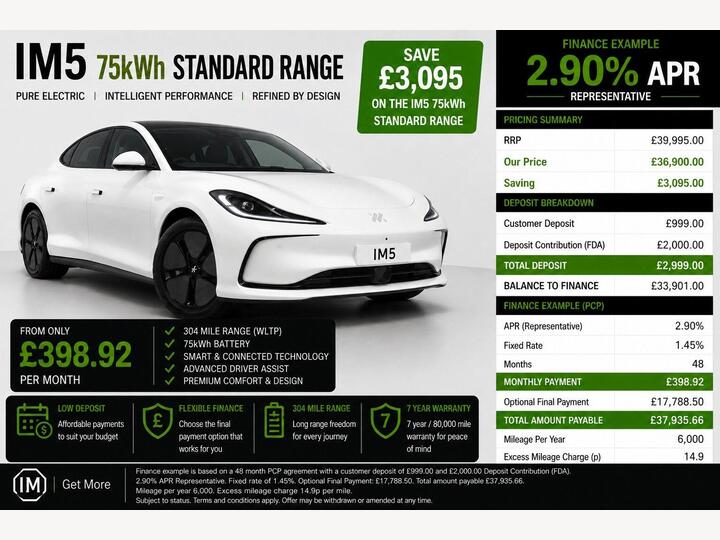 MG MG IM5 75kWh Standard Range Saloon Auto 5dr