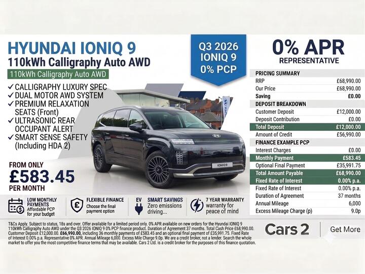 Hyundai IONIQ 9 110kWh Calligraphy Auto AWD 5dr