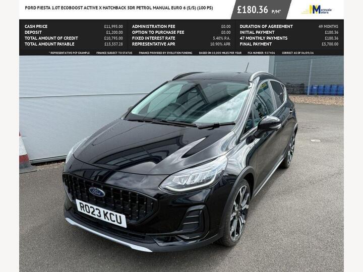 Ford FIESTA 1.0T EcoBoost Active X Euro 6 (s/s) 5dr