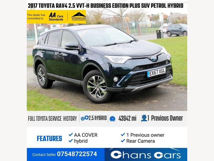 Toyota RAV4 2.5 VVT-h Business Edition Plus CVT Euro 6 (s/s) 5dr (Safety Sense, Nav)