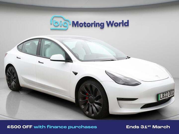 Tesla Model 3 (Dual Motor) Performance Auto 4WDE 4dr (Performance Upgrade)