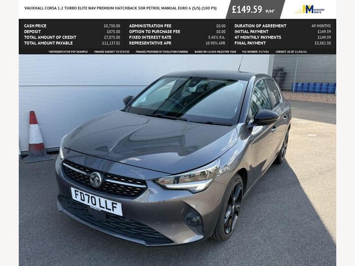 Vauxhall CORSA 1.2 Turbo Elite Nav Premium Euro 6 (s/s) 5dr