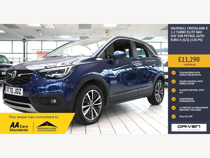 Vauxhall CROSSLAND X 1.2 Turbo Elite Nav Auto Euro 6 (s/s) 5dr Vauxhall CROSSLAND X 1.2 Turbo Elite Nav Auto Euro 6 (s/s) 5dr