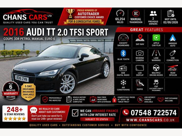 Audi TT 2.0 TFSI Sport Euro 6 (s/s) 3dr