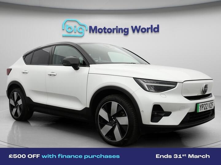 Volvo C40 Twin Recharge 78kWh Ultimate Auto AWD 5dr