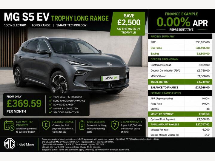 MG MGS5 64kWh Trophy Long Range Auto 5dr
