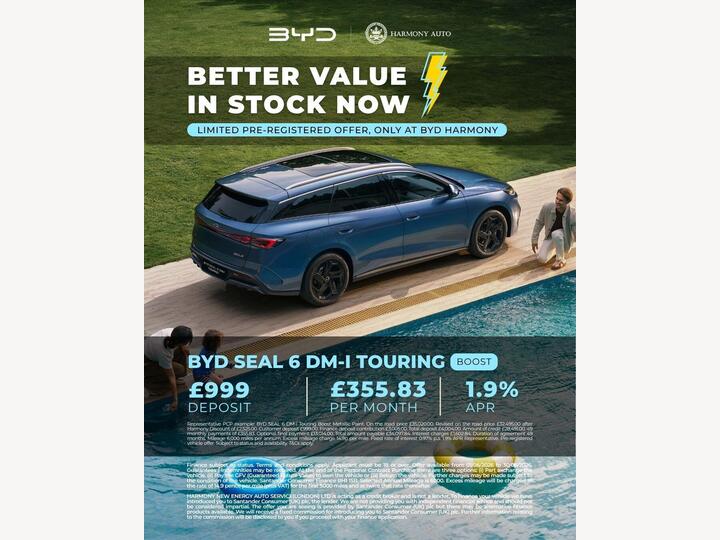 BYD Seal 6 1.5 10kWh Boost CVT Auto Euro 6 (s/s) 5dr