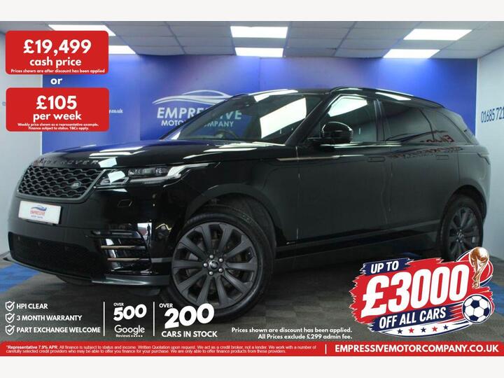 Land Rover RANGE ROVER VELAR 2.0 D240 R-Dynamic SE Auto 4WD Euro 6 (s/s) 5dr Land Rover RANGE ROVER VELAR 2.0 D240 R-Dynamic SE Auto 4WD Euro 6 (s/s) 5dr
