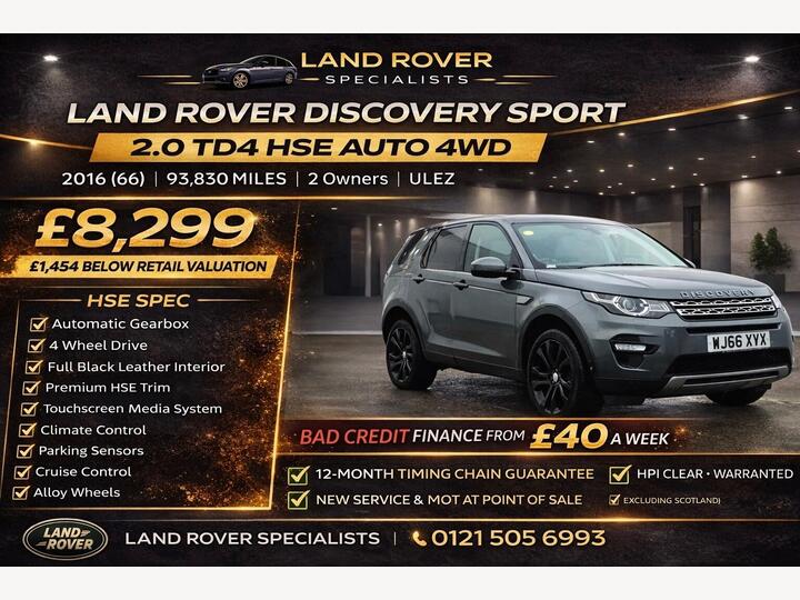 Land Rover Discovery Sport 2.0 TD4 HSE Luxury Auto 4WD Euro 6 (s/s) 5dr