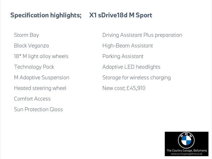 BMW X1 2.0 18d M Sport DCT SDrive Euro 6 (s/s) 5dr