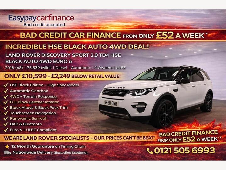 Land Rover Discovery Sport 2.0 TD4 HSE Black Auto 4WD Euro 6 (s/s) 5dr