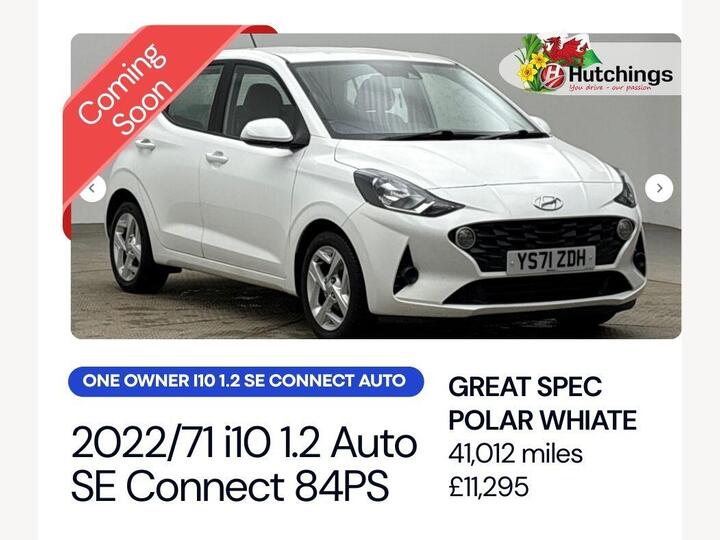 Hyundai I10 1.2 SE Connect Auto Euro 6 (s/s) 5dr