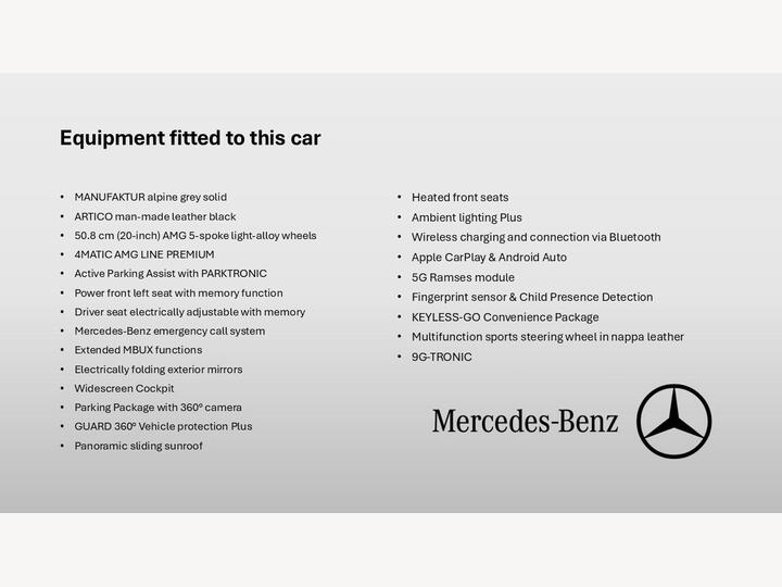Mercedes-Benz GLC 2.0 GLC300dh MHEV AMG Line (Premium) G-Tronic+ 4MATIC Euro 6 (s/s) 5dr