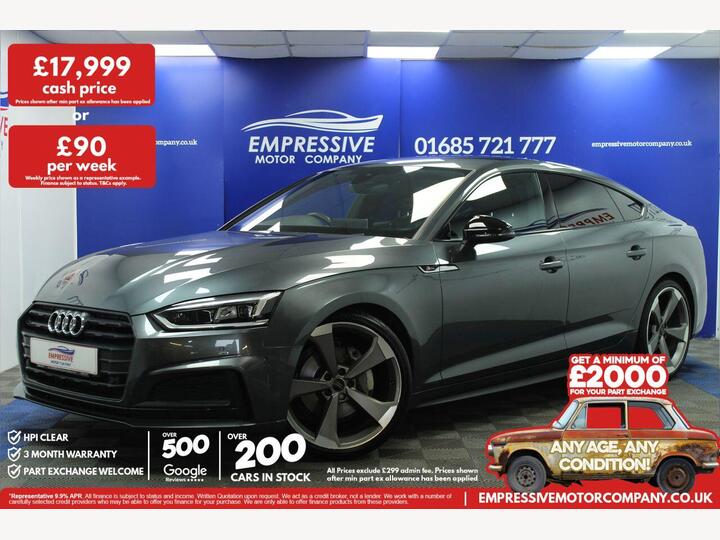 Audi A5 2.0 TDI 40 Black Edition Sportback S Tronic Euro 6 (s/s) 5dr