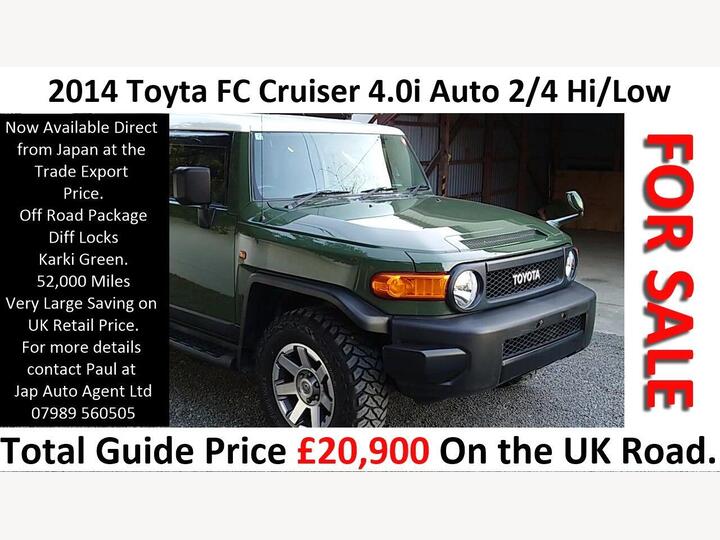 Toyota FJ Cruiser 4.0i Auto 4WD With Diff Locks 52,000 Mls