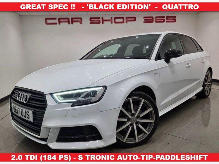 Audi A3 2.0 TDI Black Edition Sportback S Tronic Auto 6Spd Quattro Euro 6 (s/s) 5dr