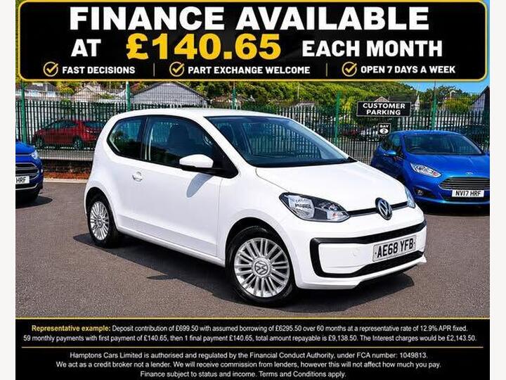 Volkswagen Up! 1.0 Move Up! Euro 6 (s/s) 3dr Volkswagen Up! 1.0 Move Up! Euro 6 (s/s) 3dr