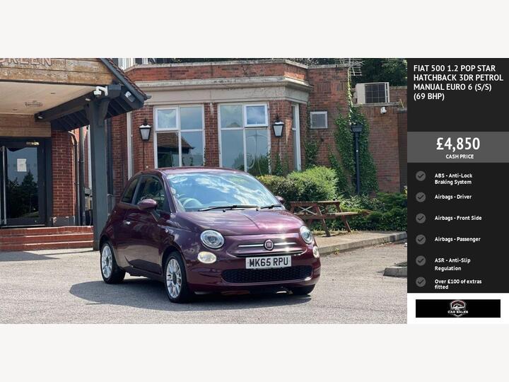Fiat 500 1.2 Pop Star Euro 6 (s/s) 3dr