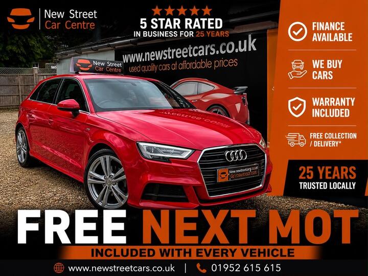 Audi A3 1.5 TFSI CoD S Line Sportback S Tronic Euro 6 (s/s) 5dr