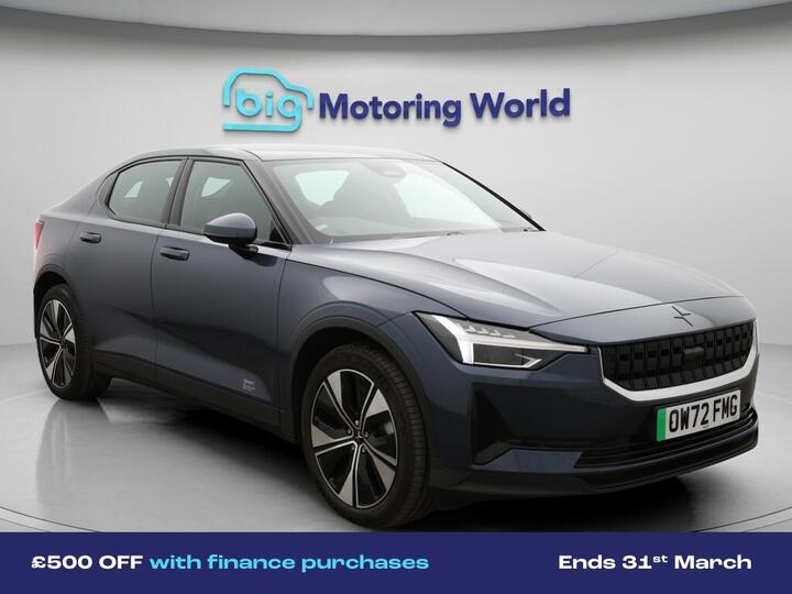 Polestar Polestar 2 Single Motor 69kWh Standard Range Fastback Auto FWD 5dr Polestar Polestar 2 Single Motor 69kWh Standard Range Fastback Auto FWD 5dr
