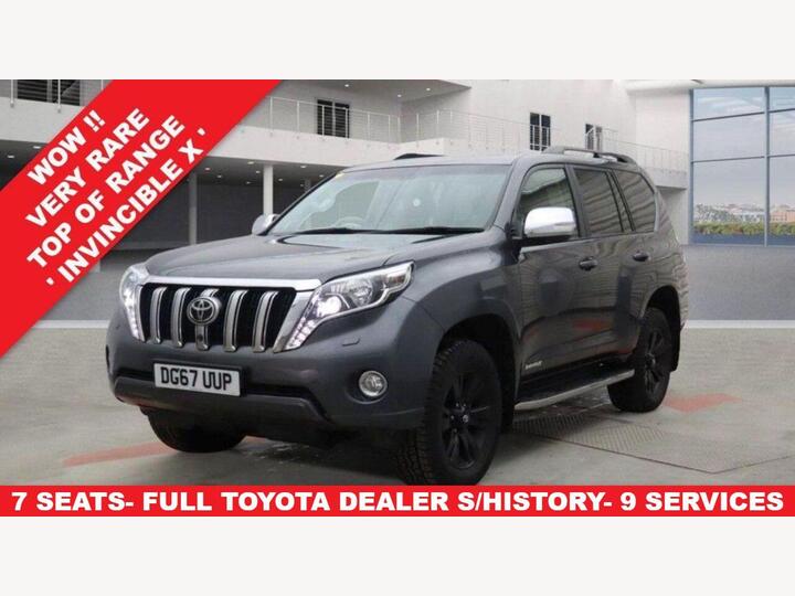 Toyota LAND CRUISER 2.8D Invincible X Auto 4WD Euro 6 5dr (7 Seats)